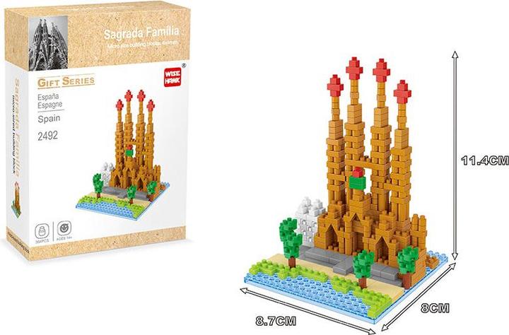 Produktbild Tinisu Sagrada FamÃ­lia Barcelona Wahrzeichen Modell LNO Micro-Bricks Bausteine