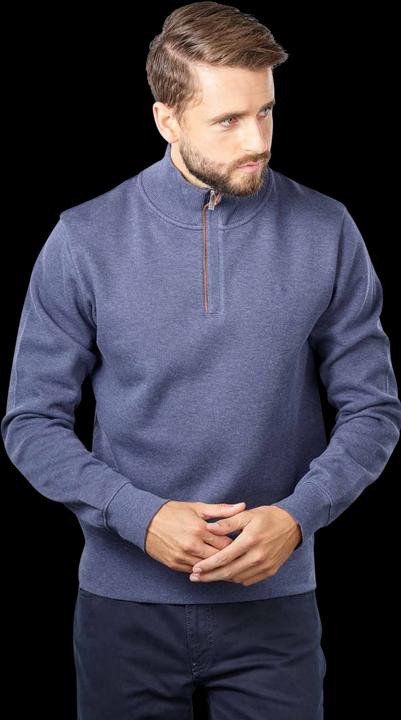 GANT Sacker Rib Pullover Half Zip Dark Jeansblue Melange