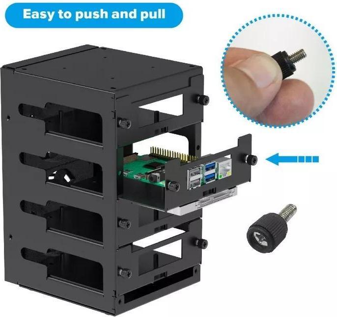 Immagine prodotto Uctronics Cluster rack per Raspberry Pi 5 (compatibile con tutti i modelli)