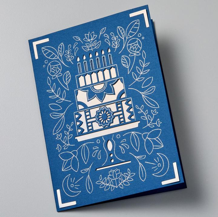 Actual product image Cricut Blank Card Joy 10.8 x 14 cm Transfer, Teal/Blue, 8 pieces (8 pcs.)