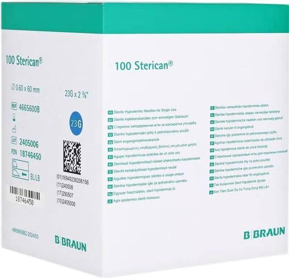 Immagine prodotto B.Braun Ago 23G 0,60 x 60 mm blu Luer, 100 pezzi