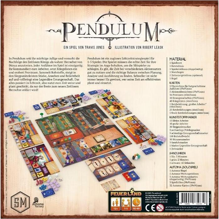 Image du produit Feuerland FEU63573 - Pendulum, jeu de société, 1-5 joueurs, à partir de 12 ans (édition allemande) (Allemand)