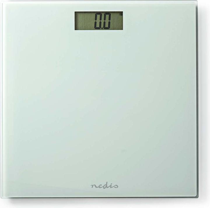 Actual product image Nedis Personal scale | Digital | White | Tempered glass | Max. weighing capacity: 150 kg (150 kg)