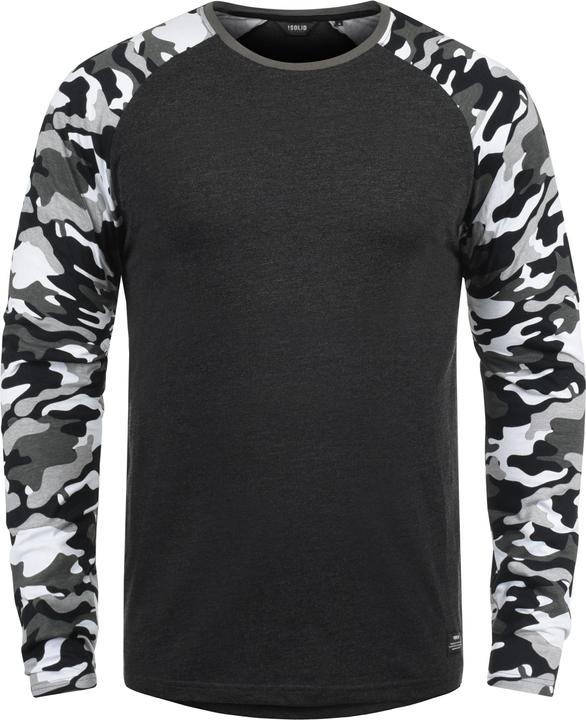 Immagine prodotto Solid Cajus Maglietta A Manica Lunga Top Camouflage Da Uomo Con Girocollo Con Stampa In Cotone 100% (L)