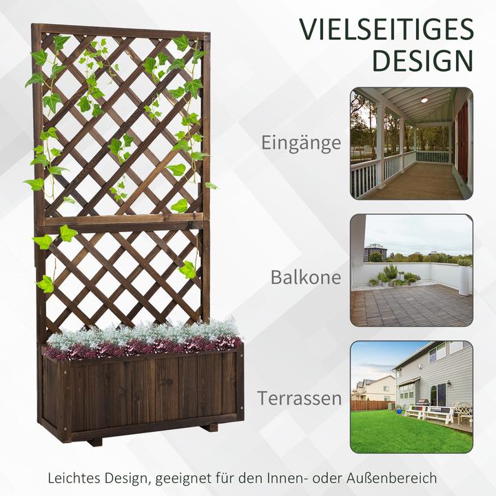 Produktbild Outsunny Pflanzkasten mit Rankgitter