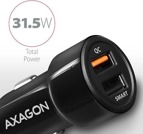 Actual product image Axagon PWC-QC5 - car - cigarette lighter - 12 V - black