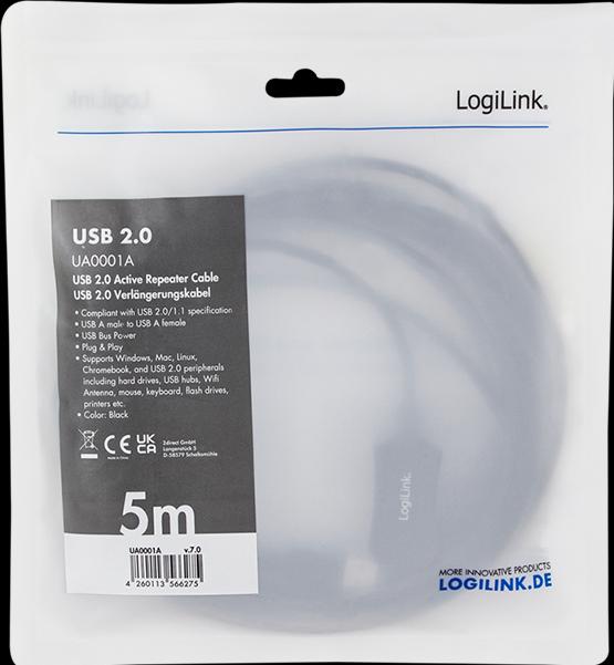 Produktbild LogiLink USB A - A (5 m, USB 2.0)