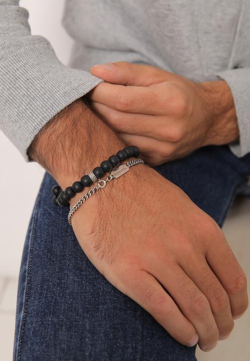 Immagine prodotto Kuzzoi Bracciale di base, pallina (21 cm, Plastico, Onice, Argento 925)