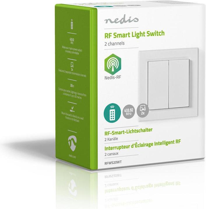 Actual product image Nedis RF Light Switch Double White
