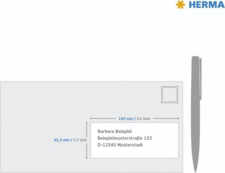 Produktbild HERMA Farbige Etiketten A4 ablösbar