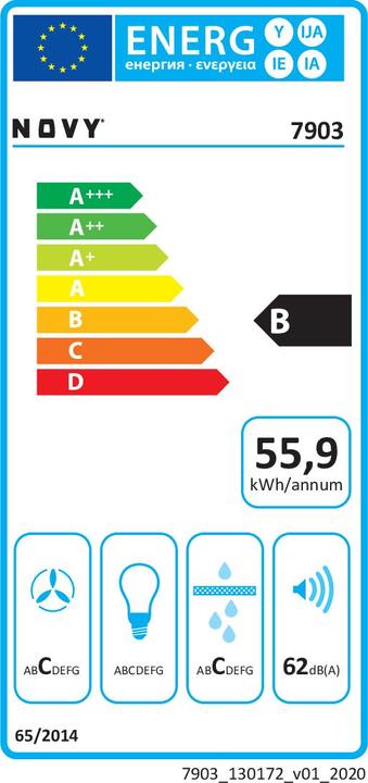 Energie-Label NOVY 40006 Muldenlüfter Up Power Teppan