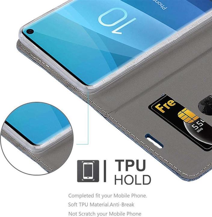 Produktbild Cadorabo Book Jeans Optik Cover (Samsung Galaxy S10)