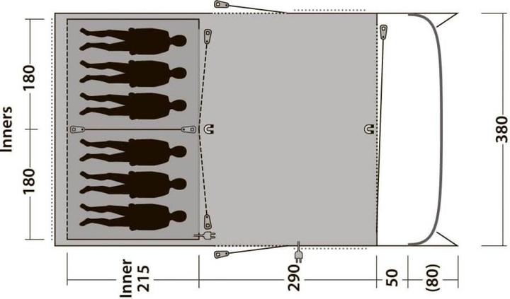 Image du produit Outwell Greenwood 6 (Tente tunnel, 26.60 kg, 6 personnes)