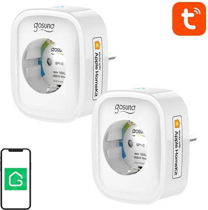 Productafbeelding Gosund Slim stopcontact WiFi SP1-H (2-pack) (HomeKit)