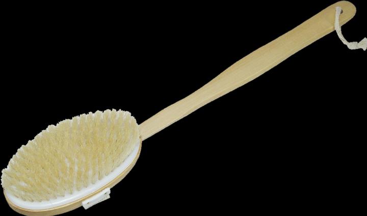 Actual product image Bath brush - wood, natural bristle, removable handle, length 42 cm