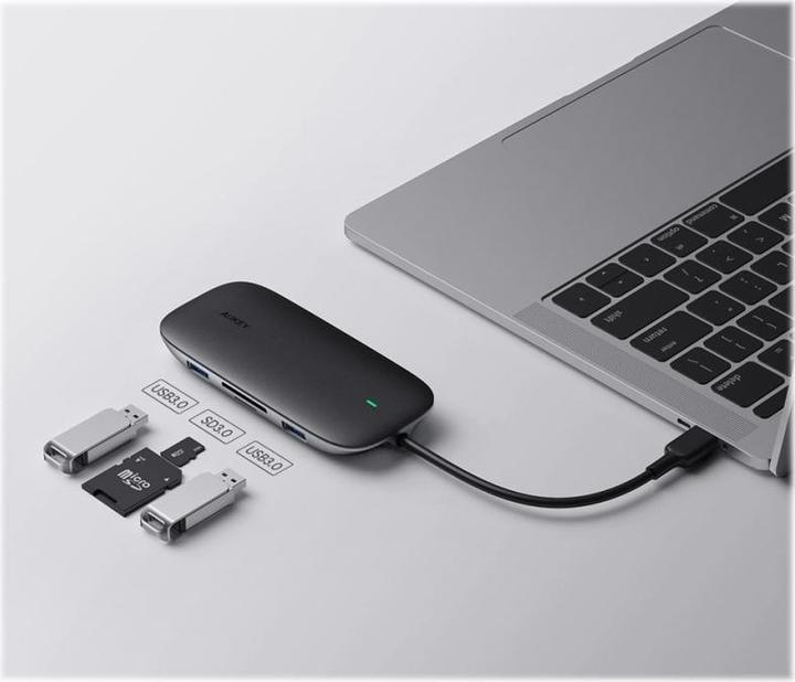 Immagine prodotto Aukey I/O-HUB USB3 3 PORTE CB-C71/LLTSN1001018 (USB-C, 8 Porti)