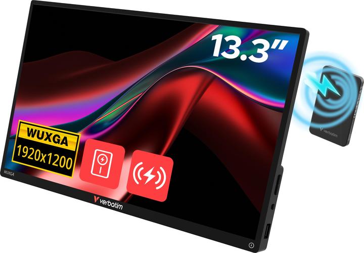 Produktbild Verbatim Portable Touch Monitor 13.3" Wireless inkl. Powerbank (1920 x 1200 Pixel, 13.30")