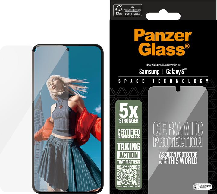 PanzerGlass Ceramic Displayschutz (1 pièce(s), Samsung Galaxy S25, Samsung Galaxy S24)