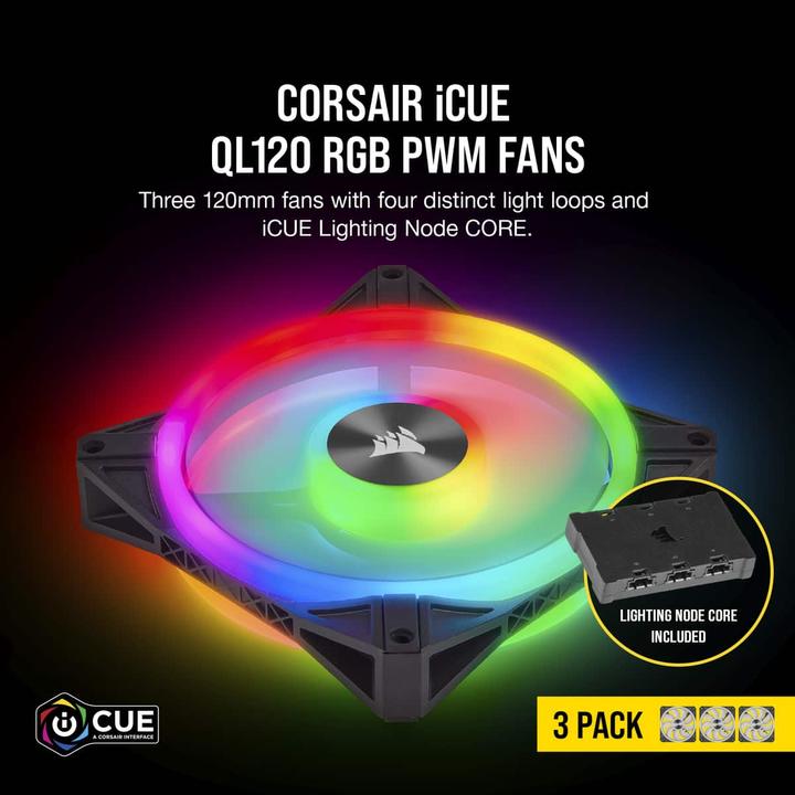 Image du produit Corsair iCUE QL120 RGB (120 mm, 3 x)