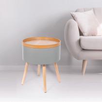 Produktbild Home Deco Factory beistelltisch kasten rund grau (38 x 38 x 49 cm)