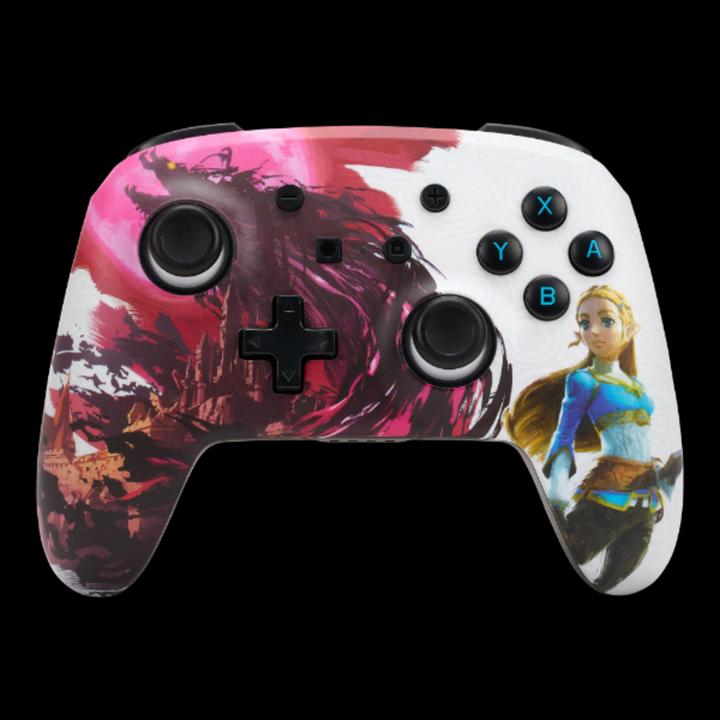Image du produit PowerA Manette Switch sans fil améliorée - Zelda Blood Moon (rose/blanc) (Switch Lite, Switch)