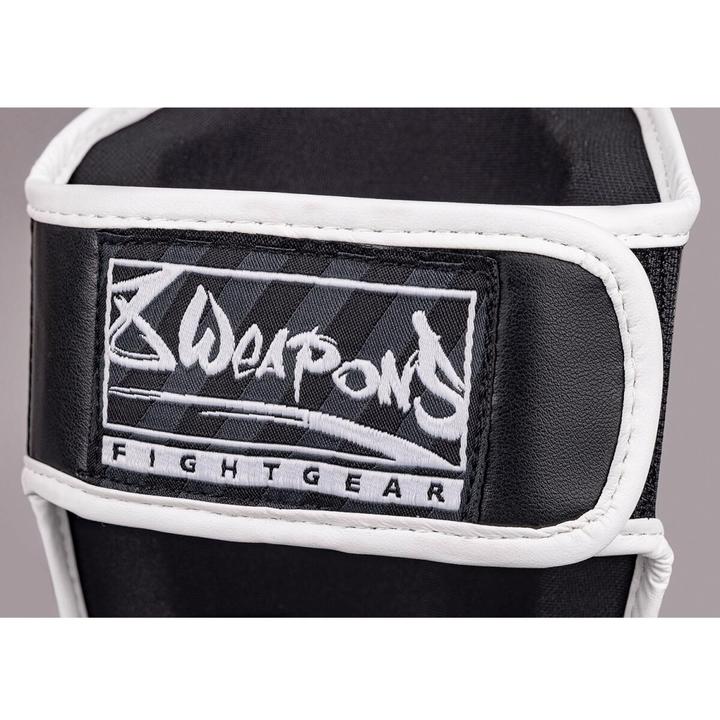 Actual product image 8Weapons Shin Guards, Kids, Unlimited 2.0, black-white, S/M (S, M)