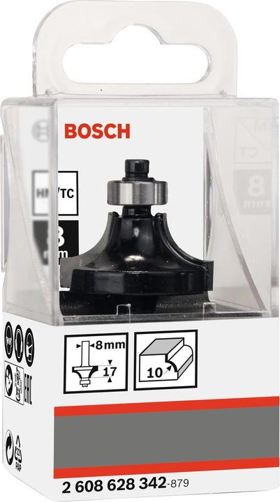 Actual product image Bosch Professional Zubehör Rounding cutter 8 mm, R1 10 mm, L