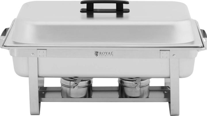Produktbild Royal Catering Chafing Dish Set Warmhaltebehälter Rechaud Wärmebehälter 2 x 8 l Edelstahl