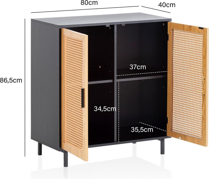 Image du produit Wohnling Buffet (80 x 40 x 86,5 cm)