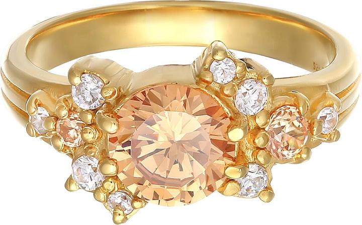 Produktbild Elli PREMIUM Ring Cocktail Statement Zirkonia 925 Silber (54, 925 Silber)