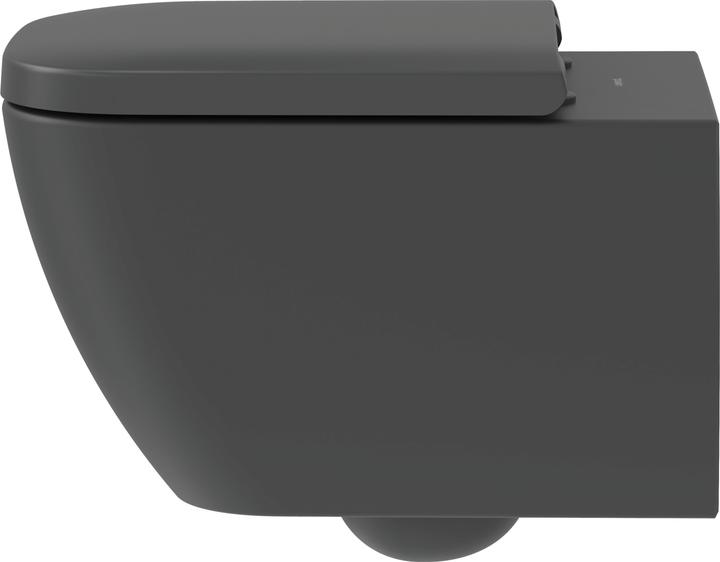 Produktbild Duravit Wand-WC HAPPY D.2 RIMLESS tief, 365x540mm anthrazit matt WG