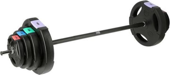 Immagine prodotto One Bilanciere dritto con pesi intercambiabili GSPO40 (17-57-027) piastre composite 42 kg Nero (2 x 20 kg)