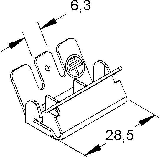 Produktbild Niedax Potentialausgleichsklemme GPK 63 GK Potenzialausgleich für Geräteeinbaukanal 4013339462049 (0.04 m)
