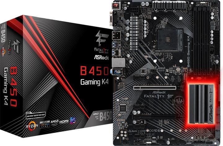 Produktbild AsRock B450 Gaming K4 (AM4, AMD B450, ATX)
