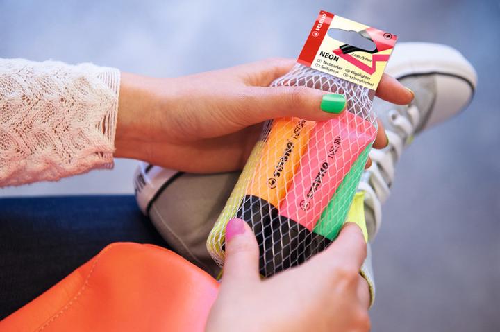 Image du produit STABILO Surligneur NEON (Orange, Jaune, Vert, Pink, 5 mm, 4 x)