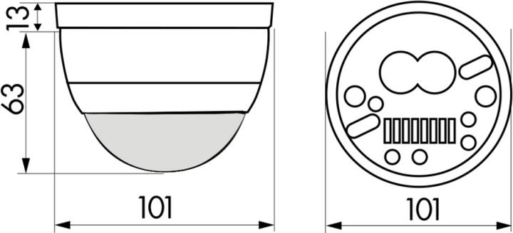 Produktbild BEG 92442 Präsenzmelder PD4-S-K-AP RAL9010 (20 m)