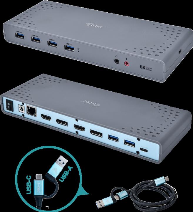 Image du produit i-tec Dock double 4K USB 3.0 / USB-C (USB-C, 2 Ports)