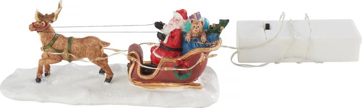 Produktbild VBS Miniatur Santaschlitten mit 1 Rentier, mit LED Beleuchtung, batteriebetrieben