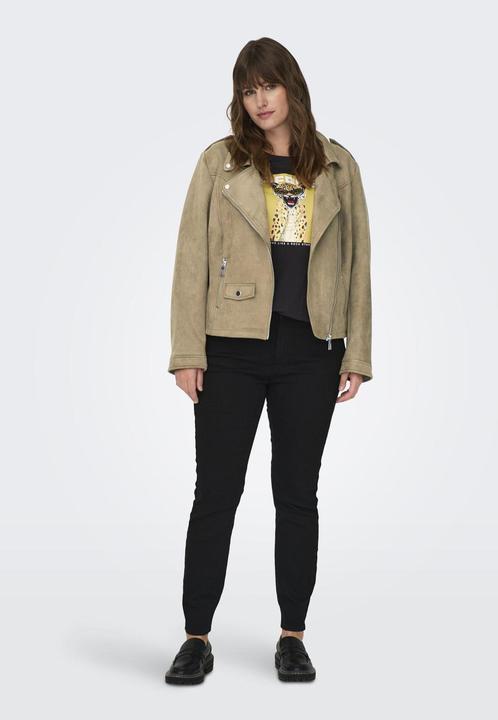 Actual product image Only Fly-away collar curve jacket Biker jacket in leather look (44)