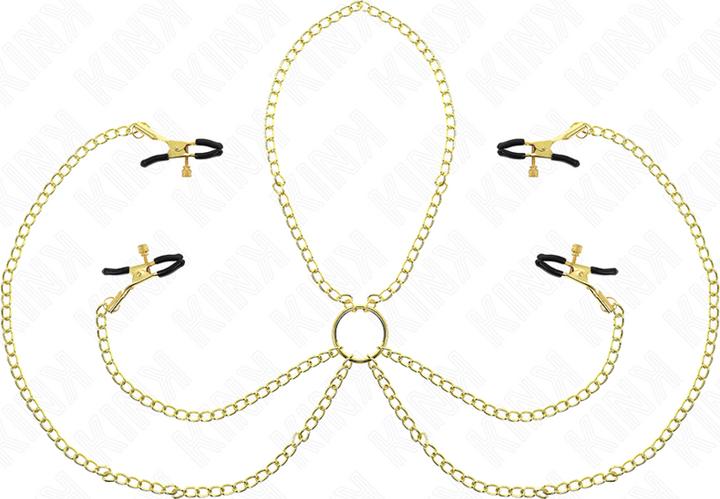 Actual product image Pipedream KINK - 4 nipple and clitoris clamps, adjustable, gold