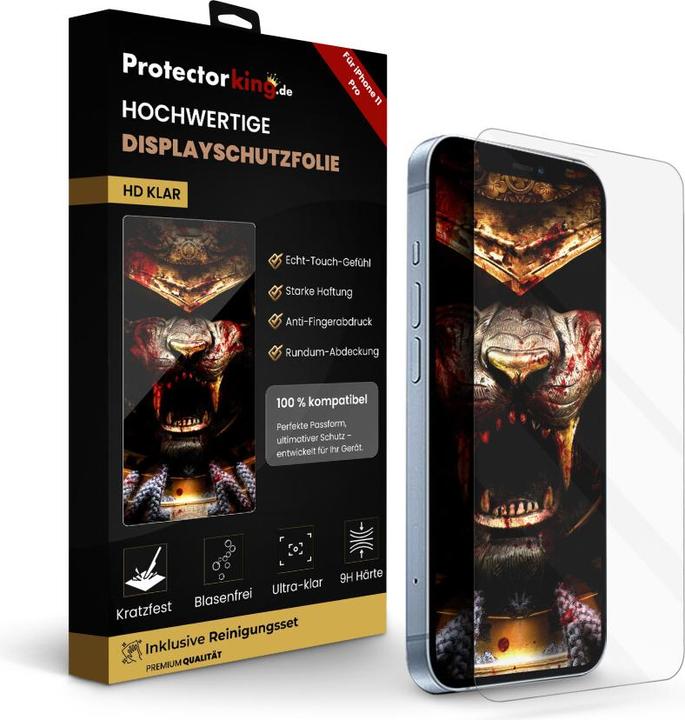 Produktbild Protectorking 4x echtes Tempered 9H Panzerhartglas 3D KLAR (1 Stück, Apple iPhone 11 Pro)