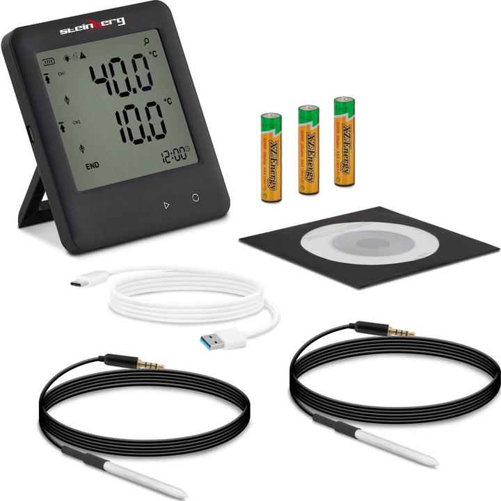 Produktbild Steinberg Datenlogger Temperatur Temperaturlogger Micro USB 2 Sensoren -40 bis 125 °C