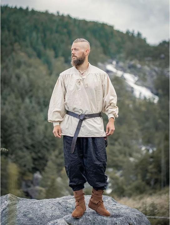 Produktbild Carbone Herren Mittelalter Schnürhemd, Stehkragen (M)