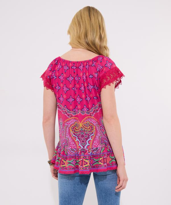 Immagine prodotto Joe Browns Printed Crochet Lace Trim Tassel Top (12)