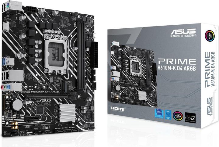 Produktbild ASUS PRIME H610M-K D4 ARGB (LGA 1700, Intel H610, mATX)