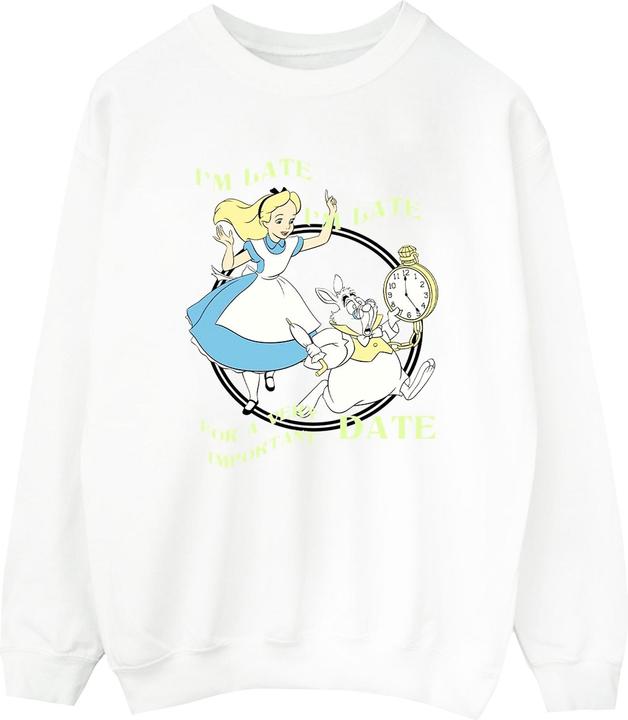 Disney Alice In Wonderland I'm Late Sweatshirt