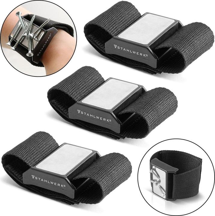 Actual product image Stahlwerk Magnetic bracelet for screws and small parts set of 3 (3 x)