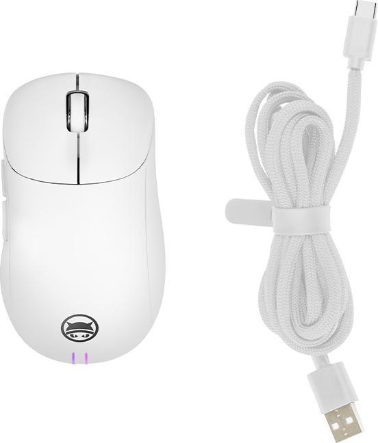 Actual product image Gamiac PA50 Mice - White - Pixart 3327, Wired, 12000 DPI, 16,8M RGB effects (Cable)