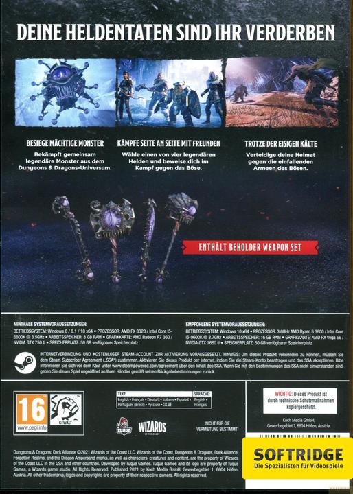 Produktbild Wizards of the Coast Dungeons & Dragons: Dark Alliance - Day One Edition (PC, DE)
