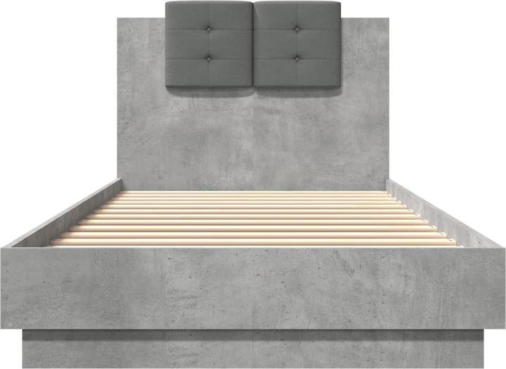 Image du produit VidaXL Cadre de lit avec tête de lit gris béton (90 x 200 cm)